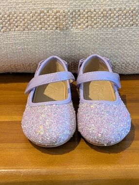 Girls' Sparkle Purple Mary Jane Shoes Size 7T